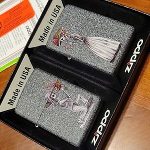 Iron Stone Couple Zippo Set